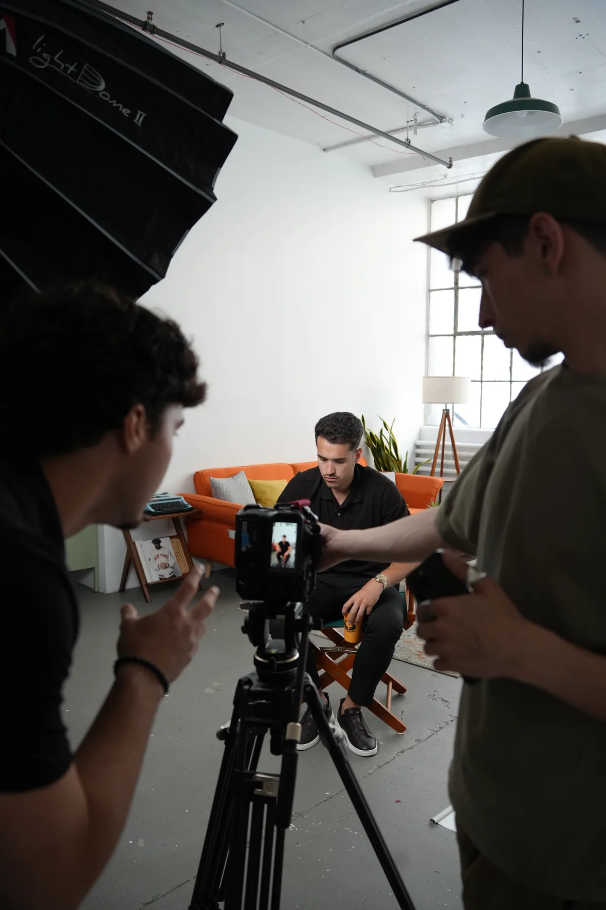 The FBD team setting up a shoot together